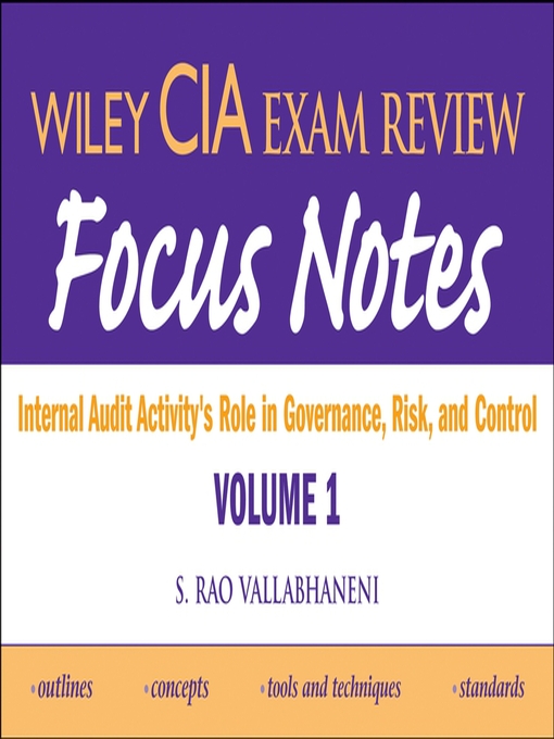 Cover image for Wiley CIA Exam Review Focus Notes